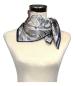 Preview: Foulard Shawl Silk Satin Grey White